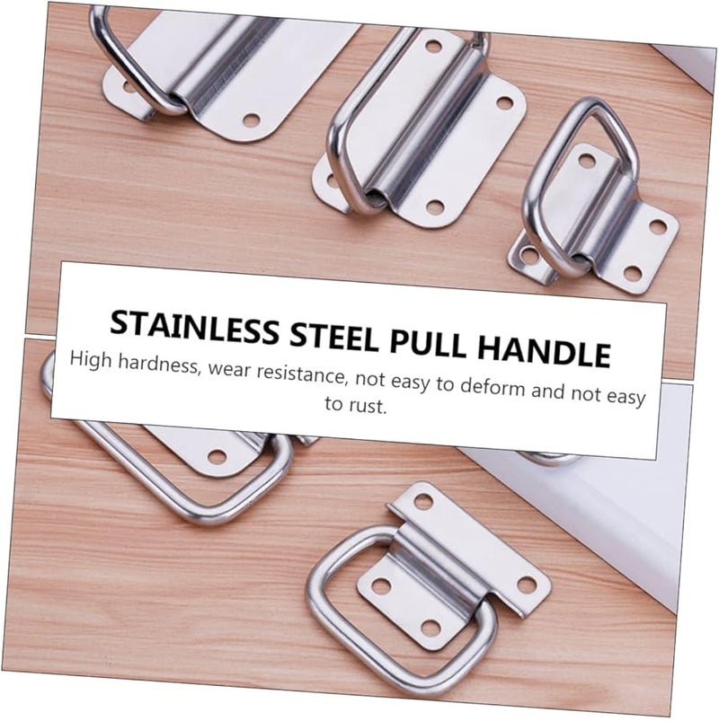 5pcs Stainless Steel Folding Pull Handles for Toolboxes Cabinets Home Office Use - Image 3